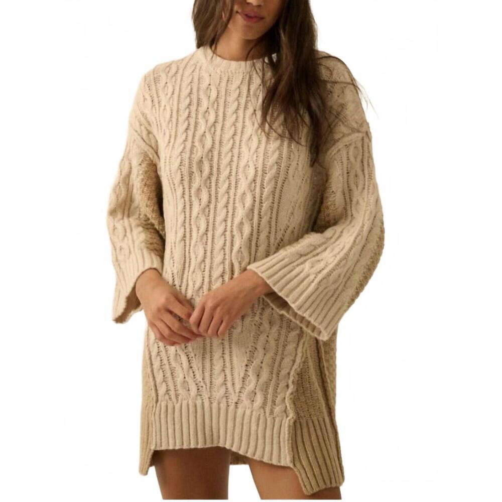 NEW PROMESA honey sweater mini dress in cream - Picture 4 of 5
